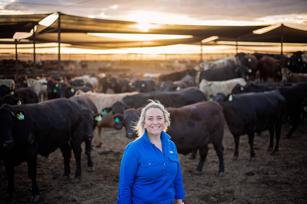 Amanda Moohen is a successful feedlot manager, but is also helping other women in the industry, through establishing the Women of Lot Feeding group. Photo: Bec Parnell, Goonoo Feedlot